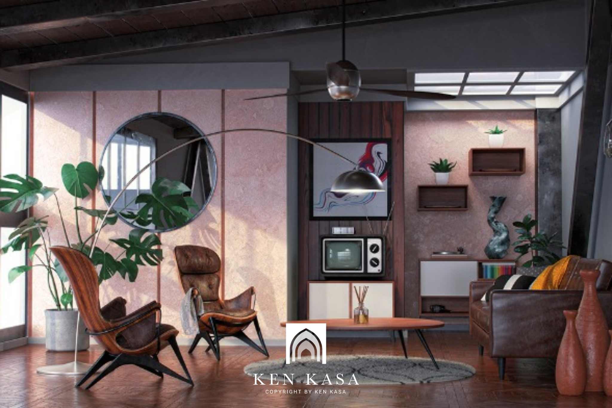 Mẫu thiết kế homestay nhỏ phong cách mid century modern 
